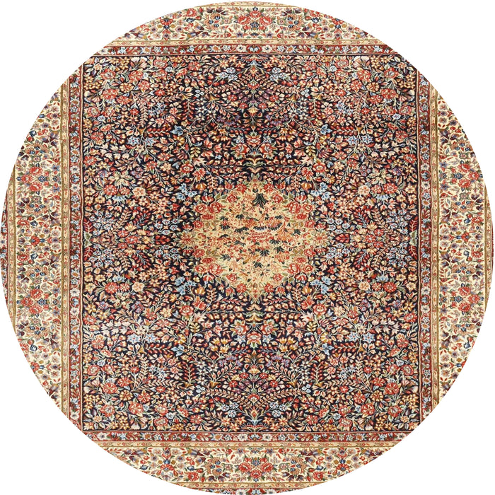 Square Machine Washable Traditional Brown Rug, wshtr4625