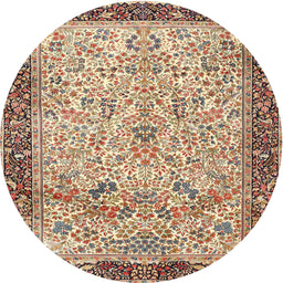 Square Machine Washable Traditional Sienna Brown Rug, wshtr4626