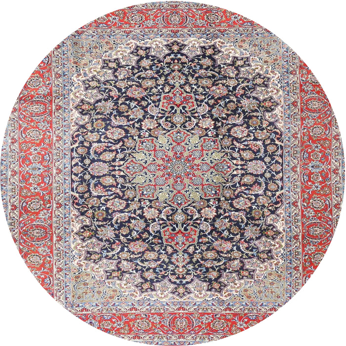 Square Machine Washable Traditional Chestnut Brown Rug, wshtr4640