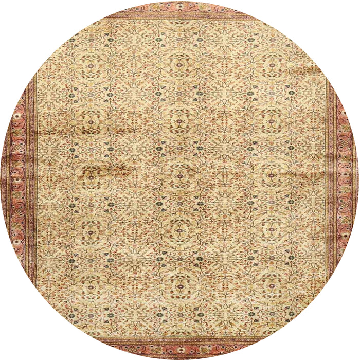 Square Machine Washable Traditional Chocolate Brown Rug, wshtr4642
