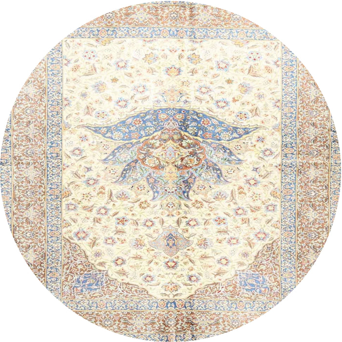 Square Machine Washable Traditional Tan Brown Rug, wshtr4644