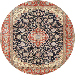 Square Machine Washable Traditional Brown Rug, wshtr4645