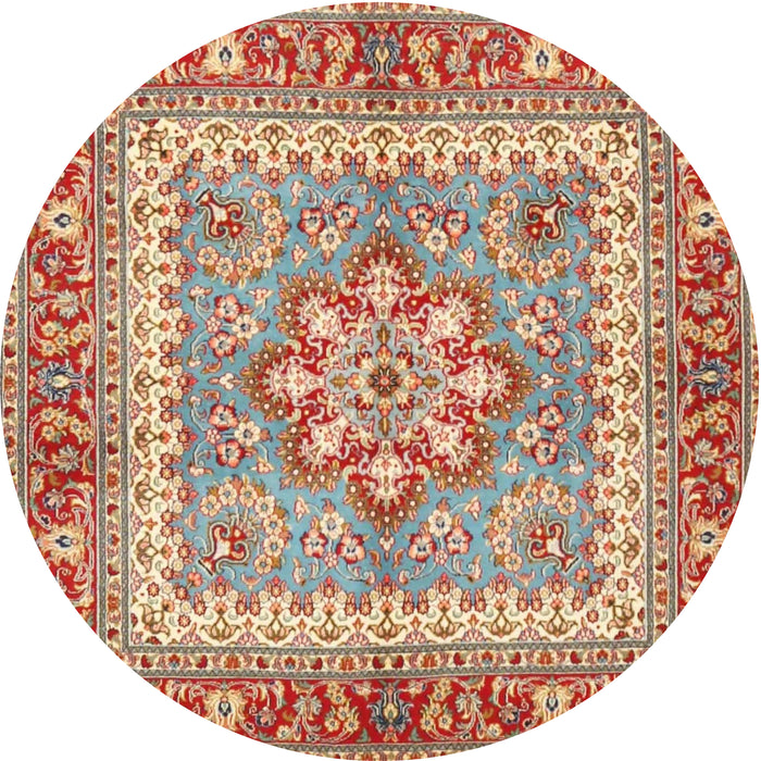 Square Machine Washable Traditional Red Rug, wshtr4649