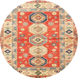Square Machine Washable Traditional Red Rug, wshtr4658