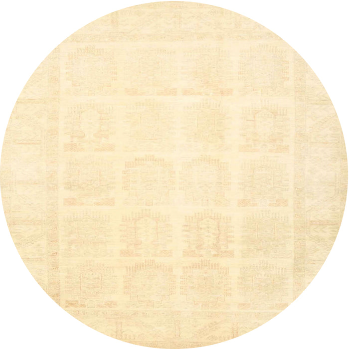 Square Machine Washable Traditional Khaki Gold Rug, wshtr4660