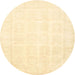 Round Traditional Khaki Gold Persian Rug, tr4660