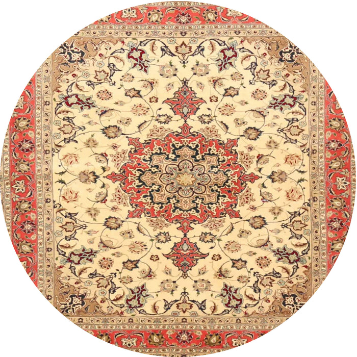 Round Traditional Chocolate Brown Persian Rug, tr4663