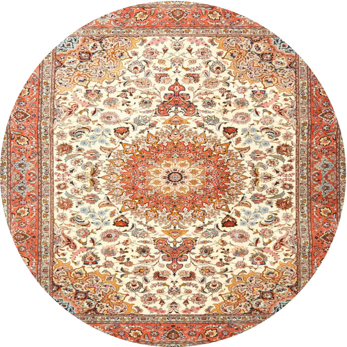 Square Machine Washable Traditional Brown Rug, wshtr4673