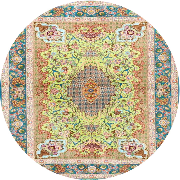 Square Machine Washable Traditional Dark Almond Brown Rug, wshtr4694