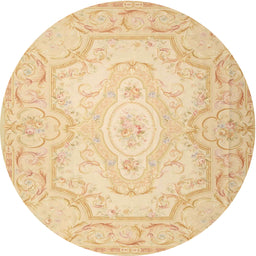 Square Machine Washable Traditional Brown Gold Rug, wshtr4696