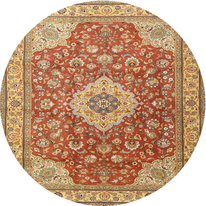 Square Machine Washable Traditional Mahogany Brown Rug, wshtr4702