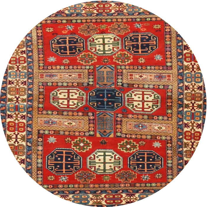 Round Traditional Brown Persian Rug, tr4703