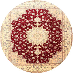 Square Machine Washable Traditional Sun Yellow Rug, wshtr4705