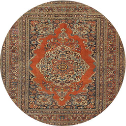 Square Machine Washable Traditional Dark Sienna Brown Rug, wshtr4710