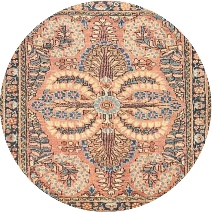 Square Machine Washable Traditional Gold Brown Rug, wshtr4713