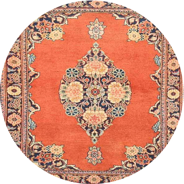 Square Machine Washable Traditional Sand Brown Rug, wshtr4715