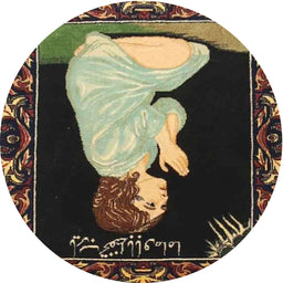 Square Machine Washable Traditional Brass Green Rug, wshtr4728