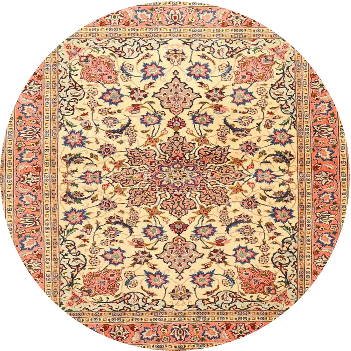 Round Traditional Red Medallion Rug, tr4735