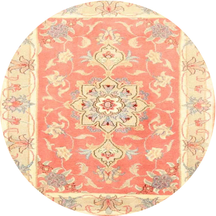 Square Machine Washable Traditional Mango Orange Rug, wshtr4739
