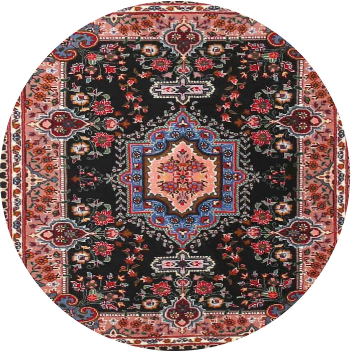 Square Machine Washable Traditional Rosy Pink Rug, wshtr4745