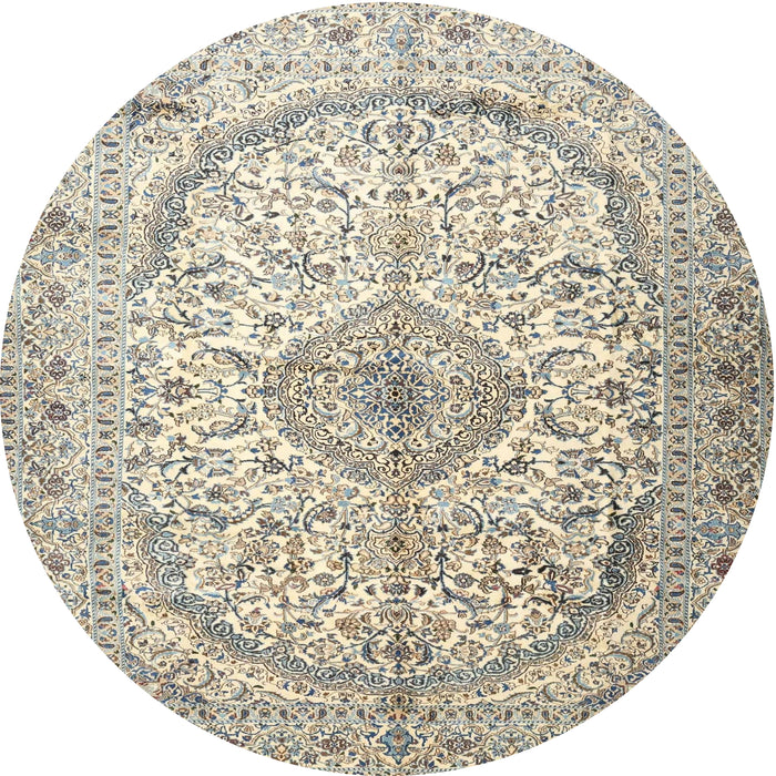 Round Traditional Army Brown Persian Rug, tr4755