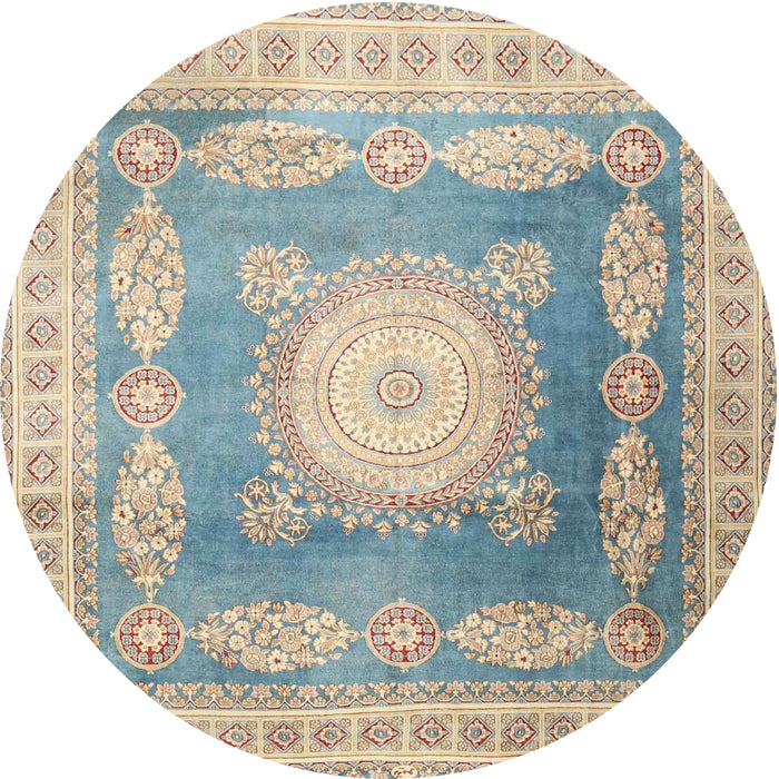 Square Machine Washable Traditional Tan Brown Rug, wshtr4757