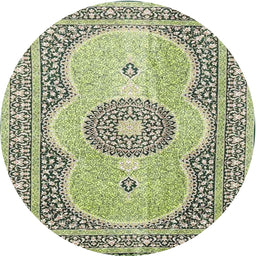 Square Machine Washable Traditional Brown Gold Rug, wshtr4764