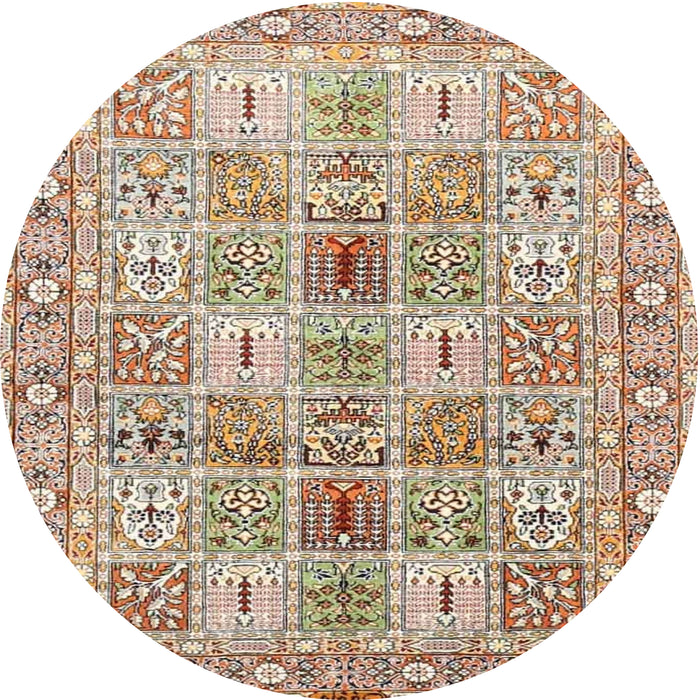 Round Traditional Brown Persian Rug, tr4767