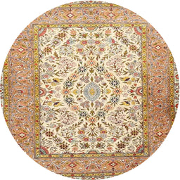 Square Machine Washable Traditional Chocolate Brown Rug, wshtr4769