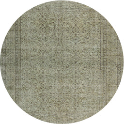 Round Traditional Sage Green Persian Rug, tr476
