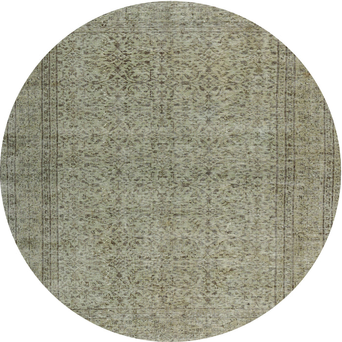 Square Machine Washable Traditional Sage Green Rug, wshtr476