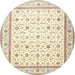 Square Machine Washable Traditional Gold Rug, wshtr4776