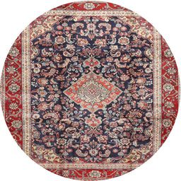 Square Machine Washable Traditional Tan Brown Rug, wshtr4778