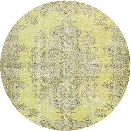 Square Machine Washable Traditional Gold Rug, wshtr477