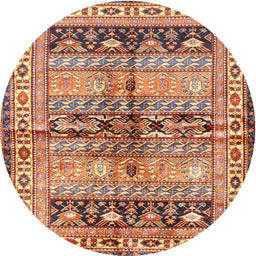 Square Machine Washable Traditional Sandy Brown Rug, wshtr4788
