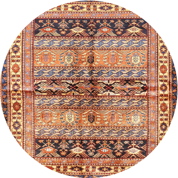 Square Machine Washable Traditional Sandy Brown Rug, wshtr4788