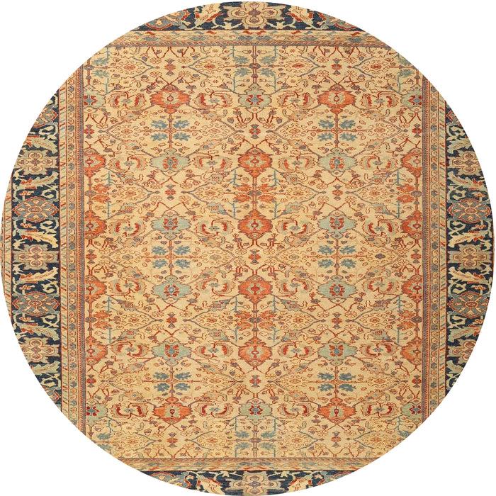 Round Traditional Red Persian Rug, tr4796