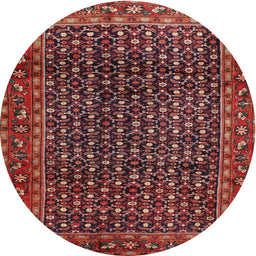 Round Traditional Rust Pink Persian Rug, tr47