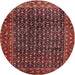 Square Machine Washable Traditional Rust Pink Rug, wshtr47