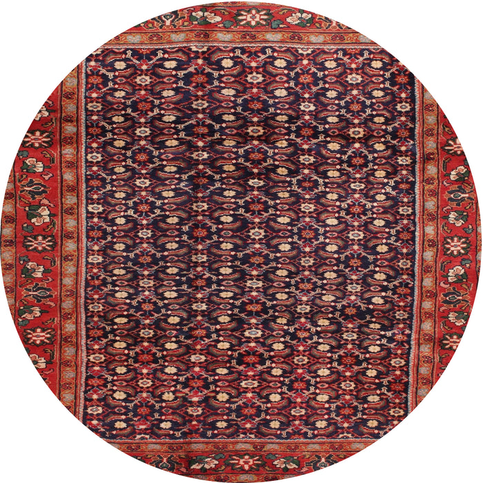 Round Traditional Rust Pink Persian Rug, tr47