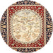 Round Traditional Brown Persian Rug, tr4805