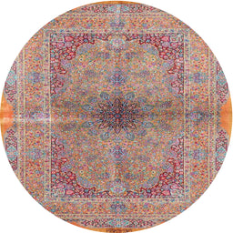 Square Machine Washable Traditional Cherry Red Rug, wshtr4822