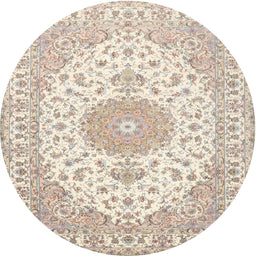 Square Machine Washable Traditional Camel Brown Rug, wshtr482