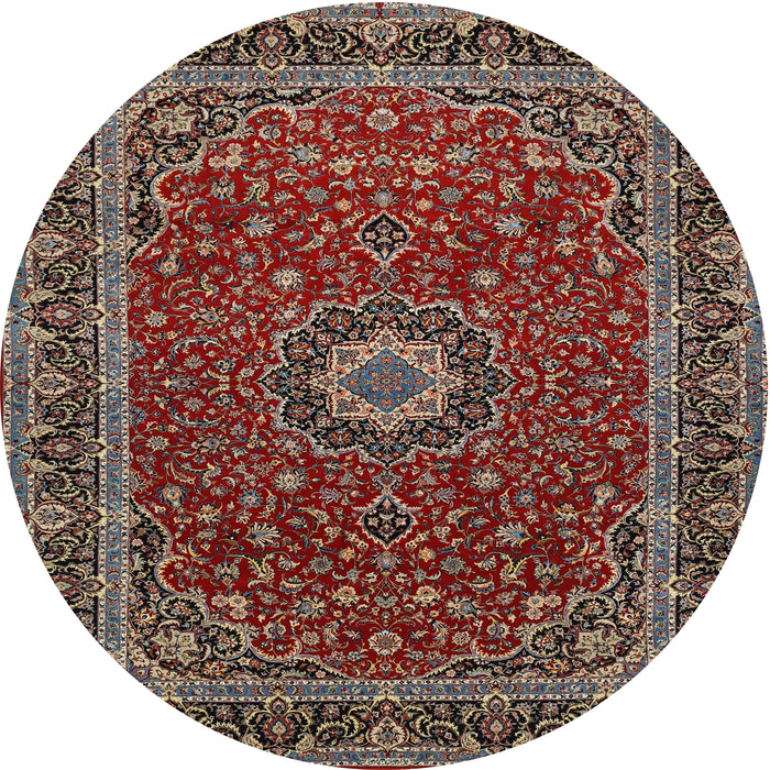 Square Machine Washable Traditional Deep Red Rug, wshtr483
