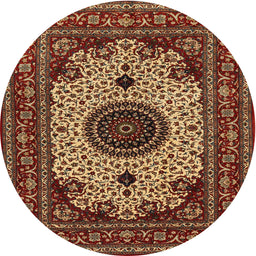 Square Machine Washable Traditional Peru Brown Rug, wshtr485
