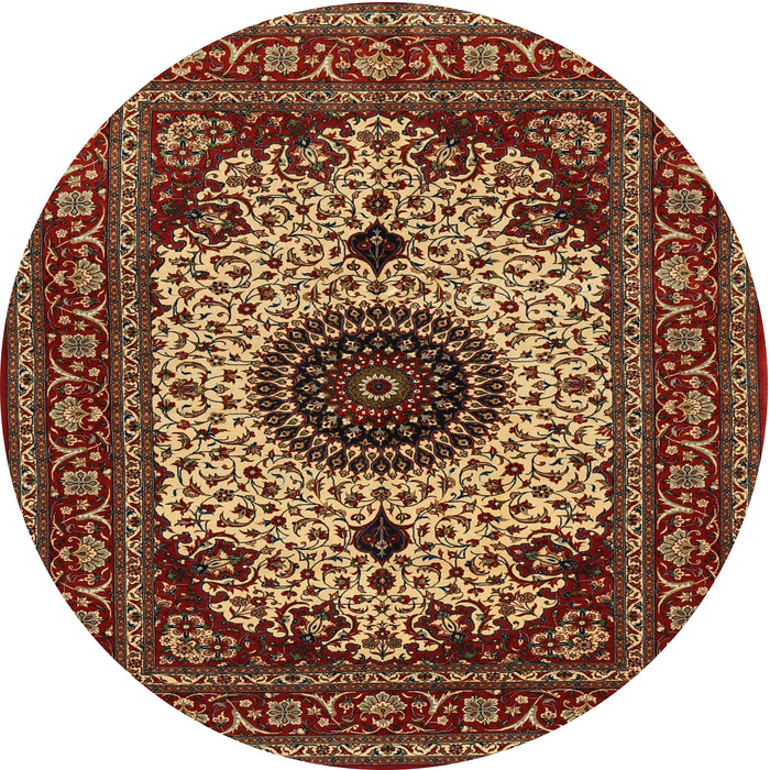 Square Machine Washable Traditional Peru Brown Rug, wshtr485