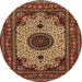 Square Machine Washable Traditional Peru Brown Rug, wshtr485