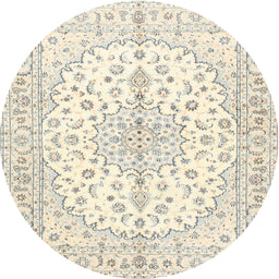Square Machine Washable Traditional Sage Green Rug, wshtr489