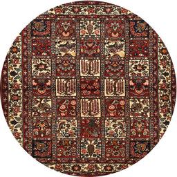 Square Machine Washable Traditional Maroon Red Rug, wshtr491