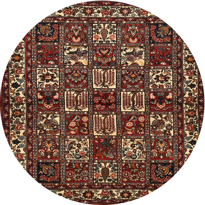 Square Machine Washable Traditional Maroon Red Rug, wshtr491